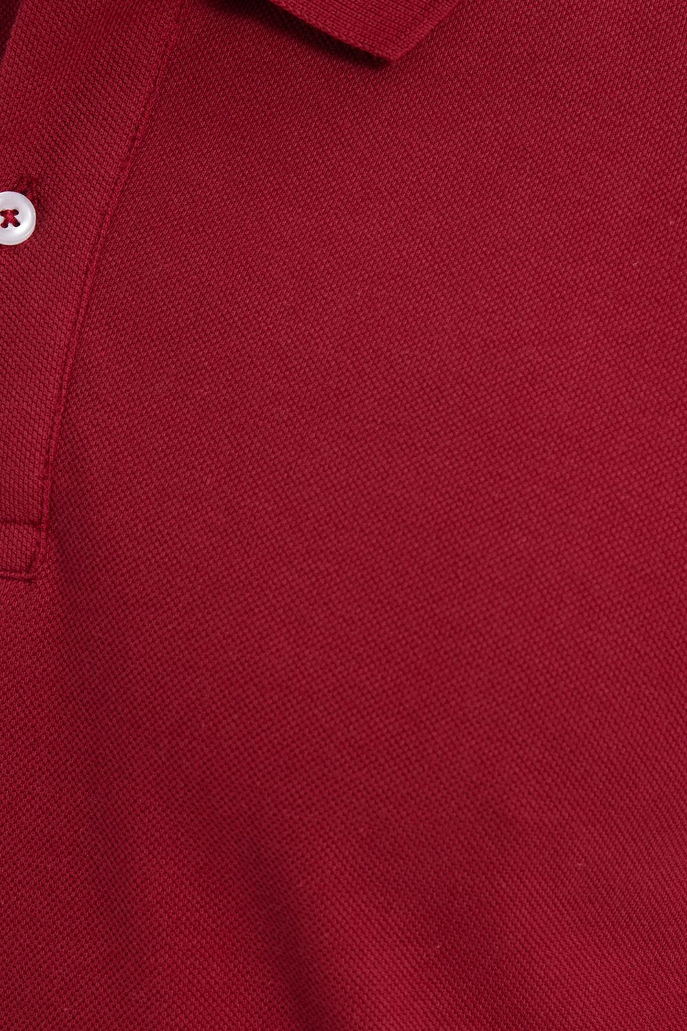 Erkek Slim Fit Dar Kesim %100 Pamuk Kırmızı Polo Yaka Tişört