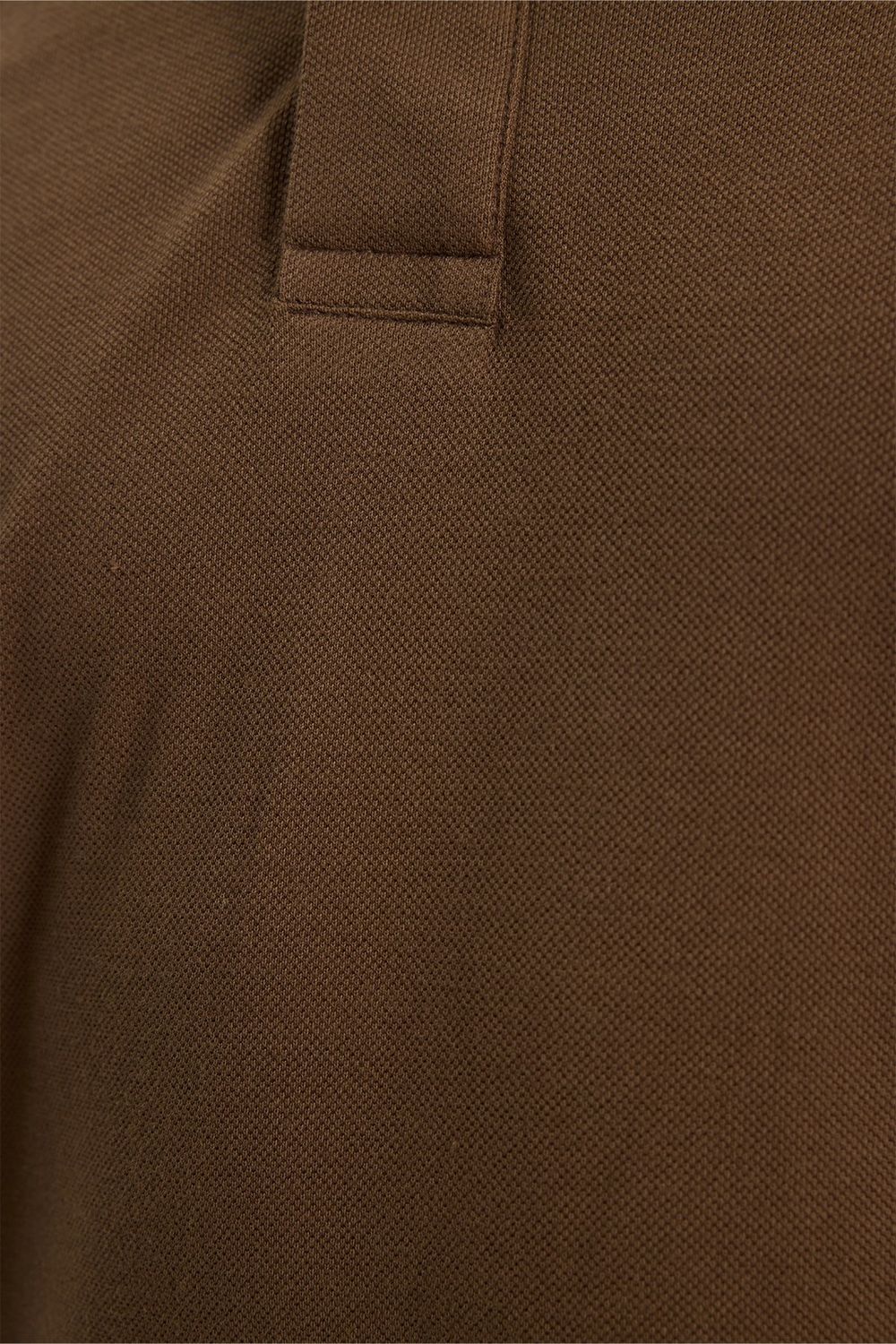 Erkek Slim Fit Dar Kesim %100 Pamuk Kısa Kollu Polo Yaka Kahverengi Tişört