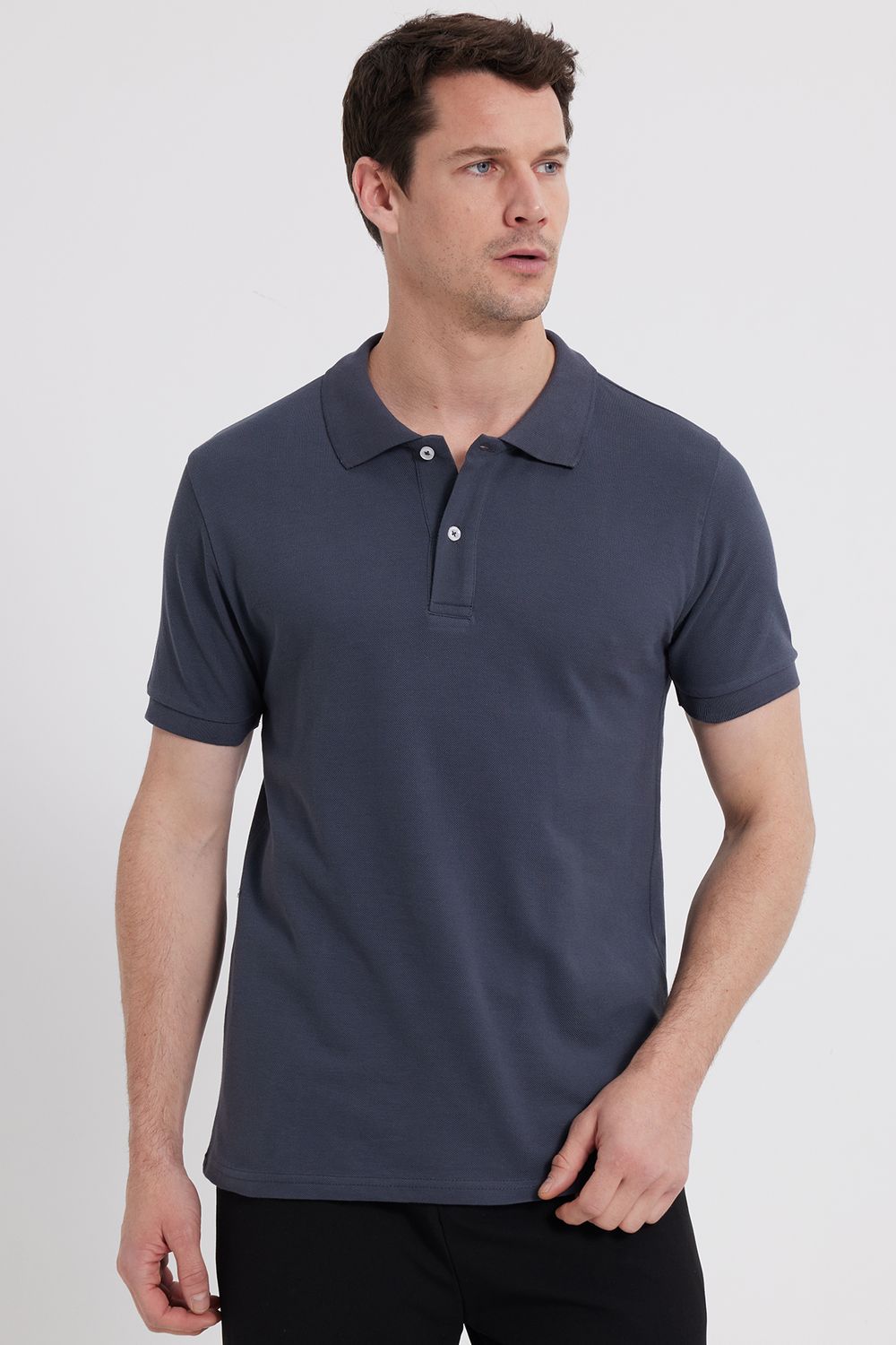 SLIM FIT PLAIN PIQUE T-SHIRT 25/26  TİŞÖRT