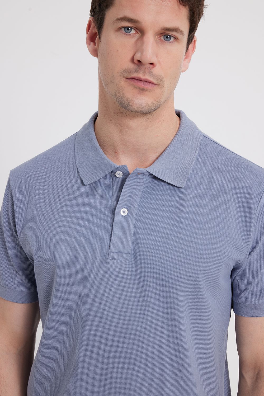 SLIM FIT PLAIN PIQUE T-SHIRT 25/26  TİŞÖRT