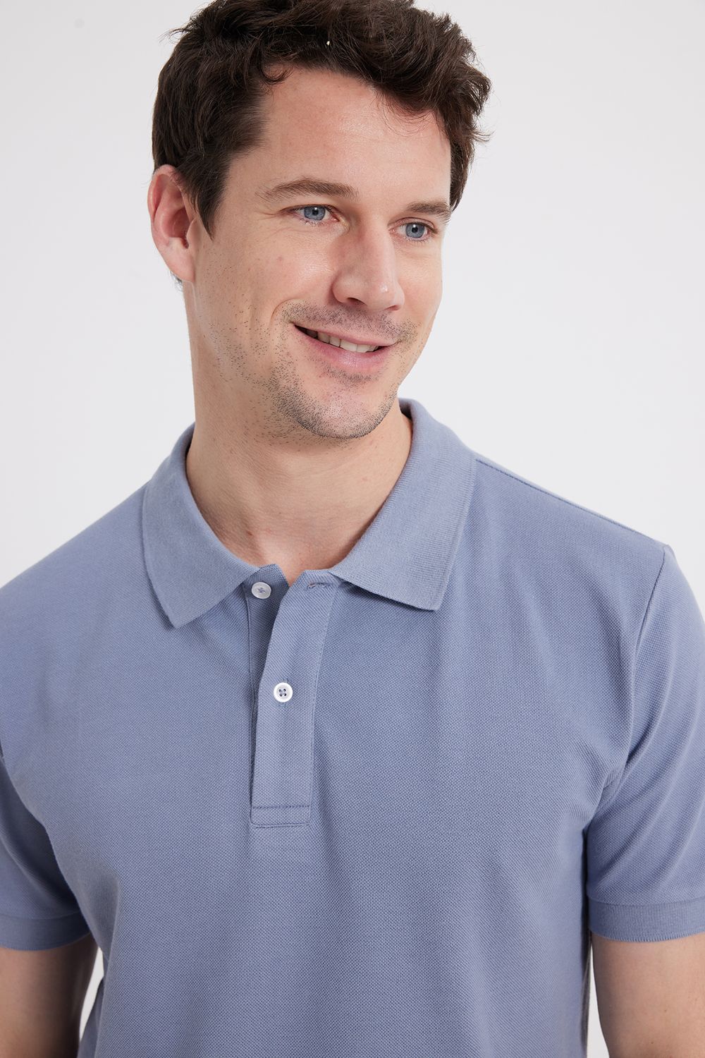 SLIM FIT PLAIN PIQUE T-SHIRT 25/26  TİŞÖRT