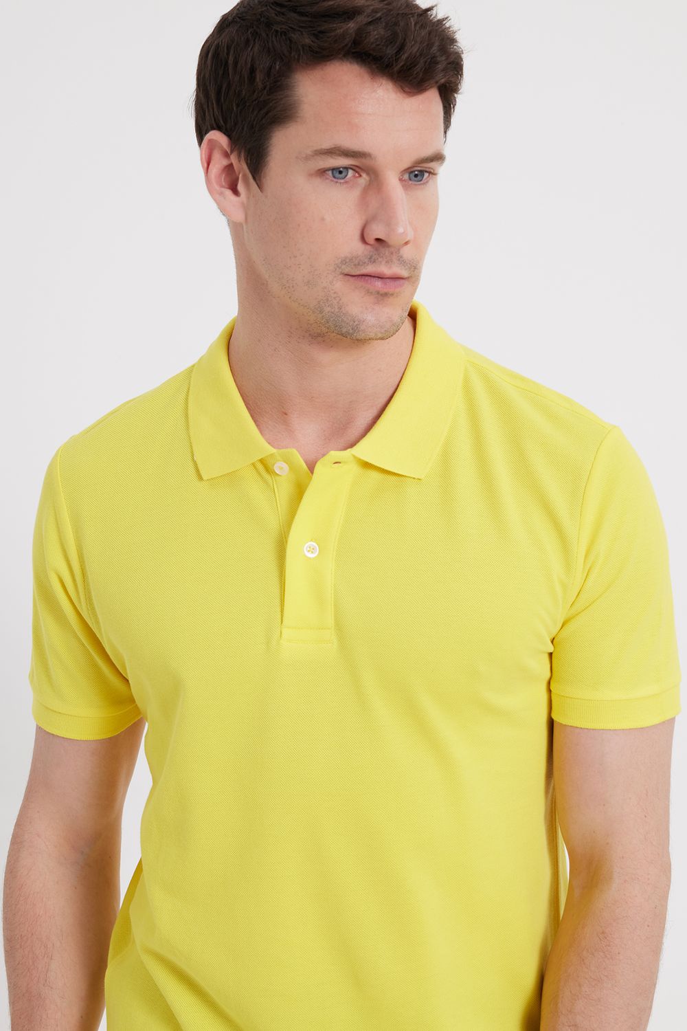 SLIM FIT PLAIN PIQUE T-SHIRT 25/26  TİŞÖRT