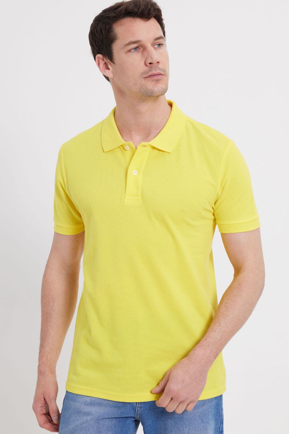SLIM FIT PLAIN PIQUE T-SHIRT 25/26  TİŞÖRT