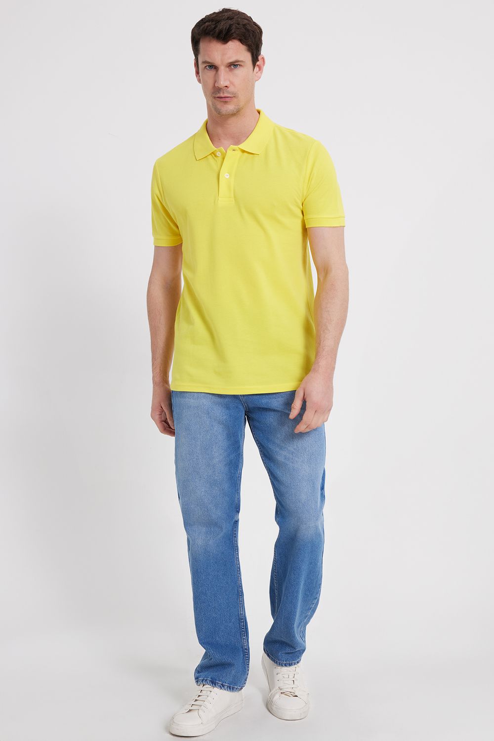 SLIM FIT PLAIN PIQUE T-SHIRT 25/26  TİŞÖRT