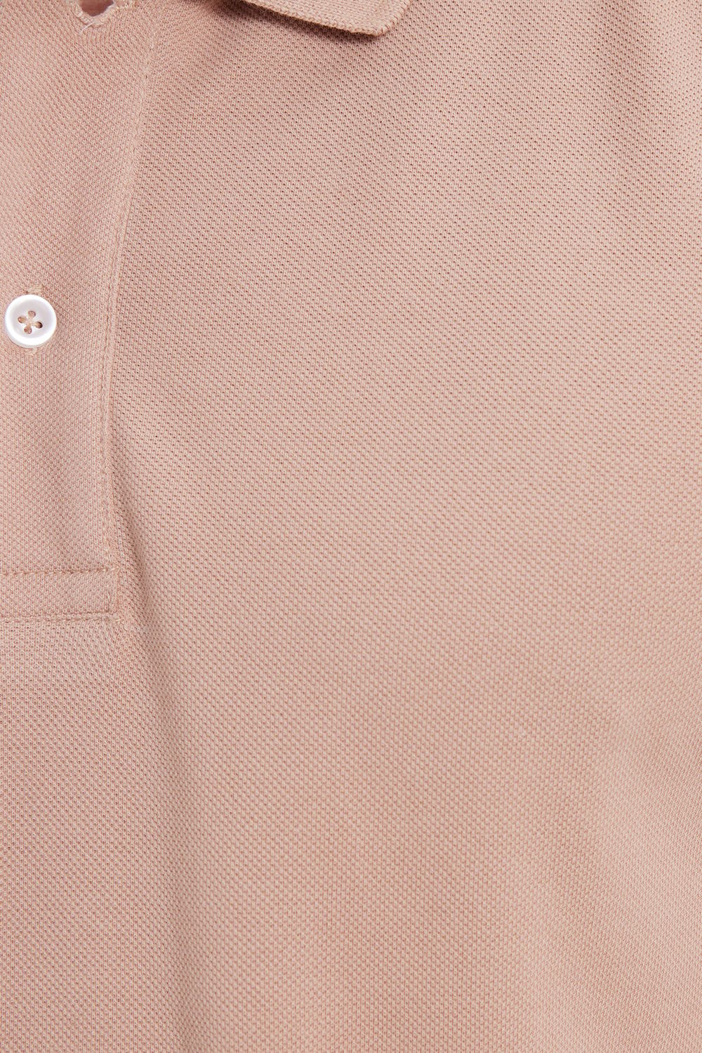Erkek Slim Fit Dar Kesim %100 Pamuk Bej Polo Yaka Tişört