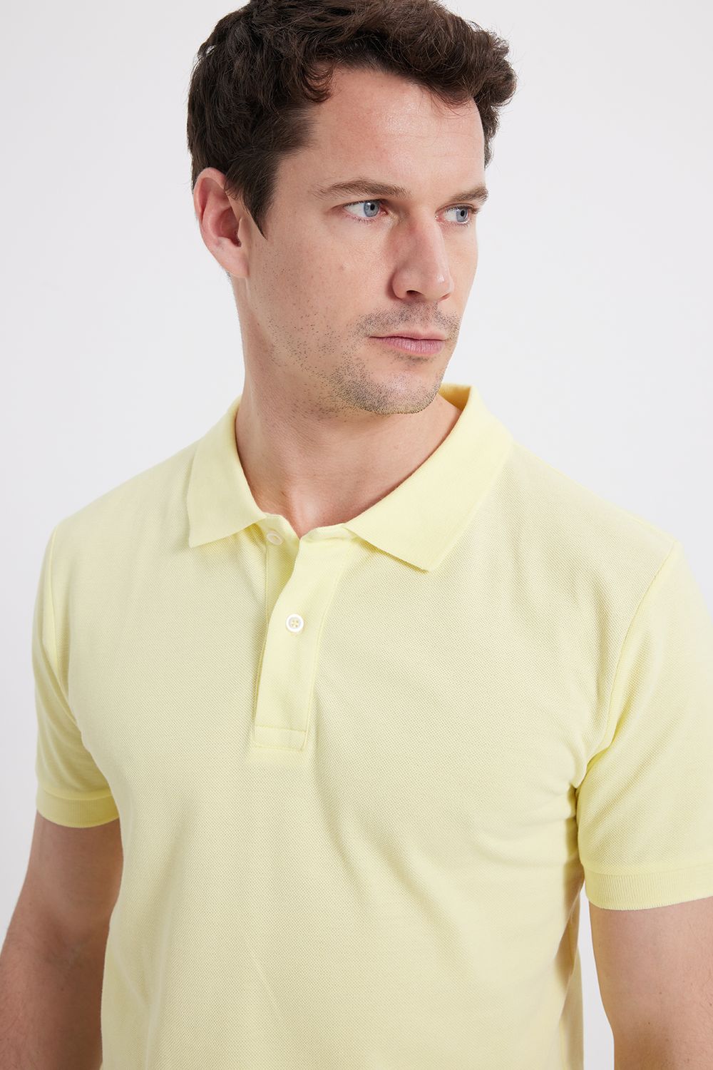 SLIM FIT PLAIN PIQUE T-SHIRT 25/26  TİŞÖRT