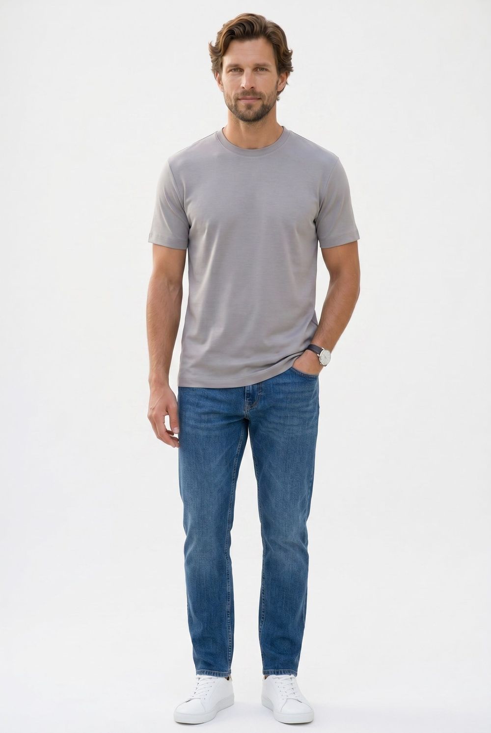 REGULAR FIT SHORT SLV PLAIN OYS CREW NECK T-SHIRT