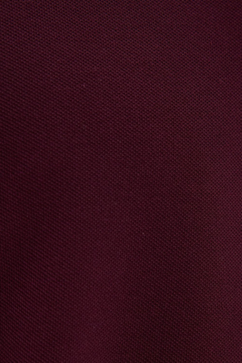 Erkek Slim Fit Dar Kesim %100 Pamuklu Çizgili Detaylı V Yaka Bordo Polo Yaka Tişört