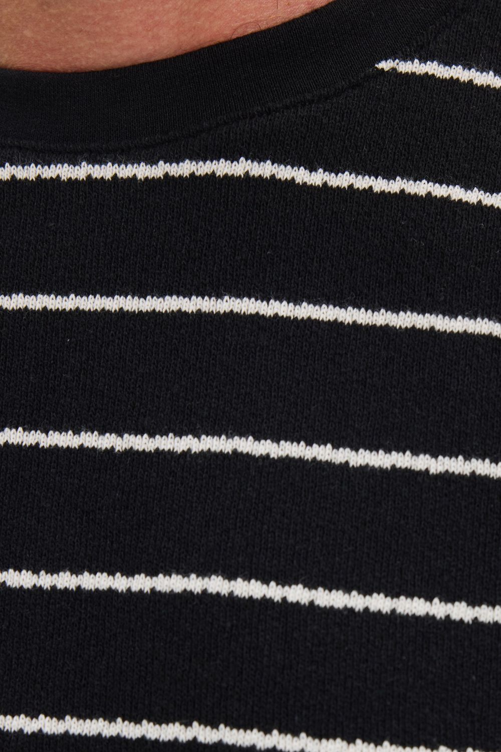 REGULAR FIT SHORT SLV STRIPE JACGUARD CREW NECK RODRI T-SHIRT