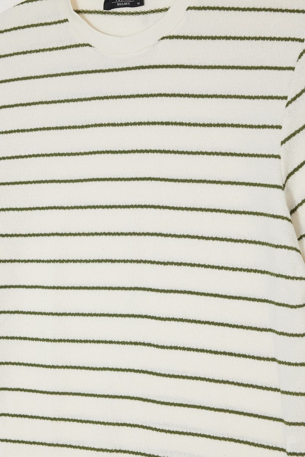 REGULAR FIT SHORT SLV STRIPE JACGUARD CREW NECK RODRI T-SHIRT