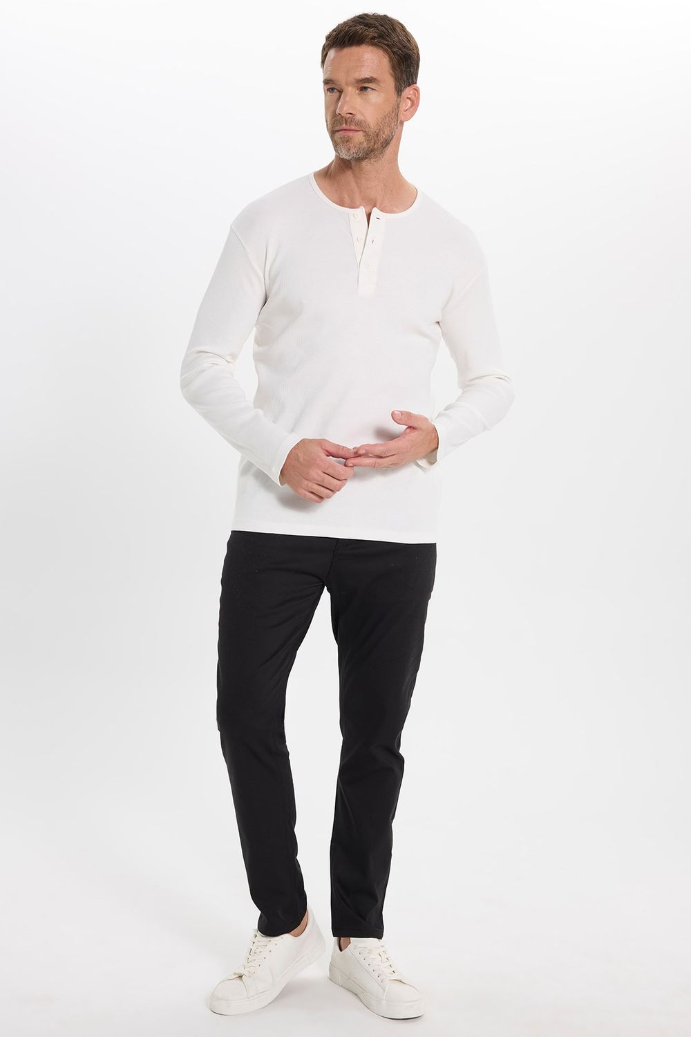 SLIM FIT LONG SLV  PEP  TİŞÖRT