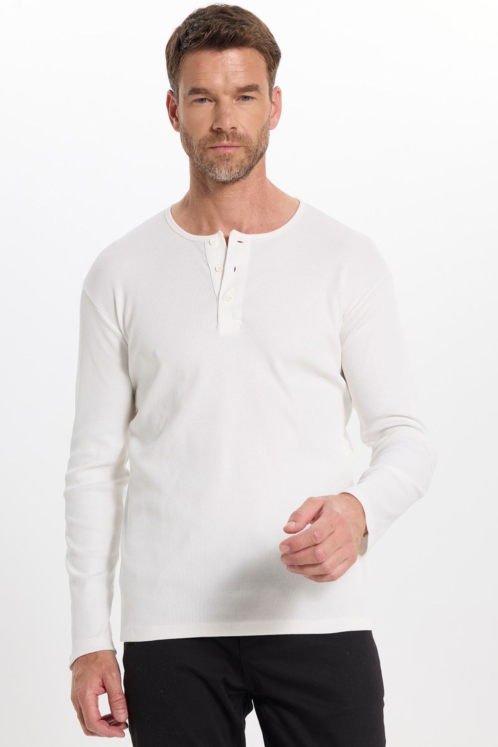 SLIM FIT LONG SLV  PEP  TİŞÖRT