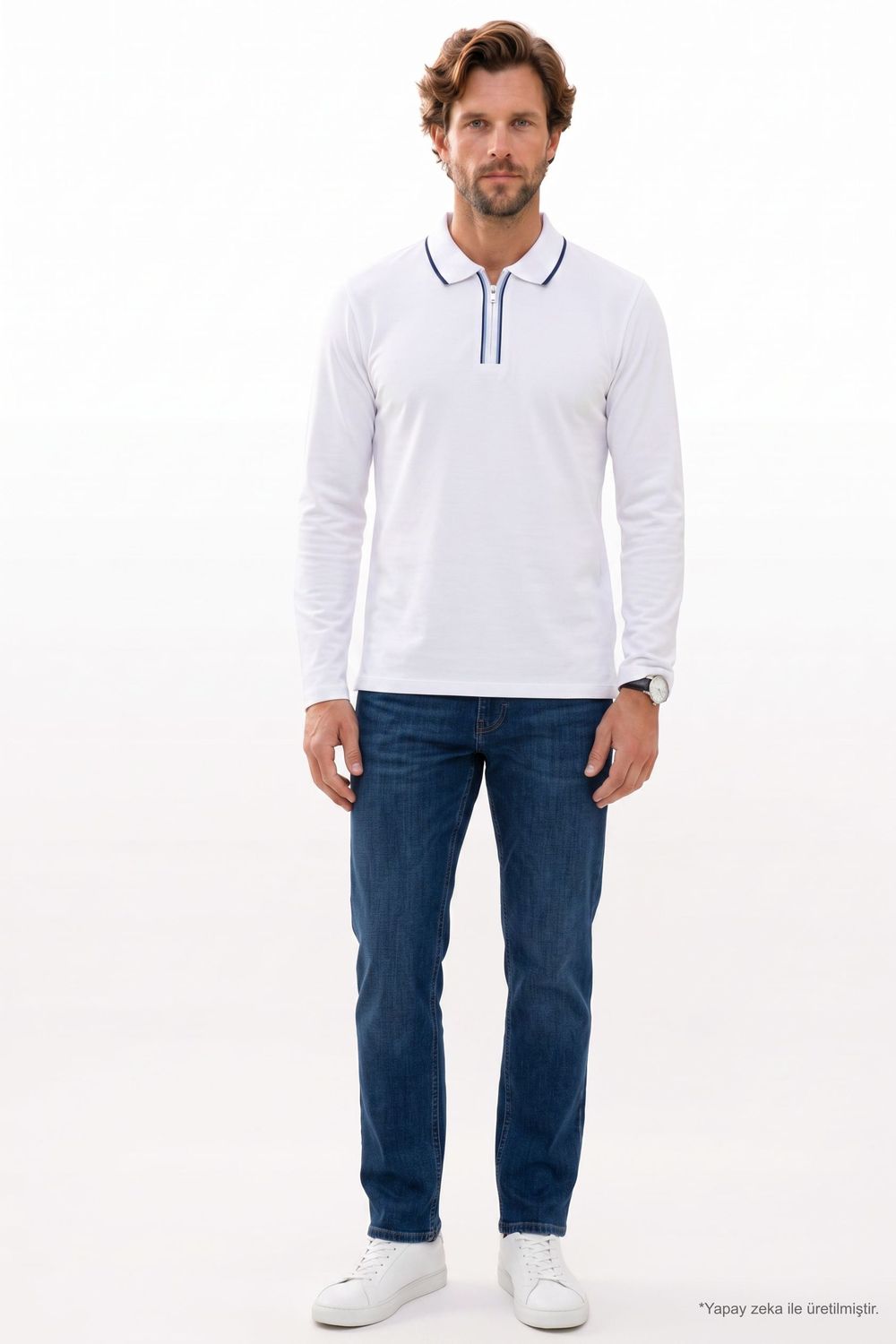 SLIM FIT LONG SLV PIQUE T-SHIRT CASEMIRO