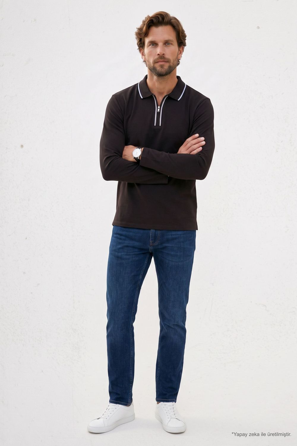 SLIM FIT LONG SLV PIQUE T-SHIRT CASEMIRO