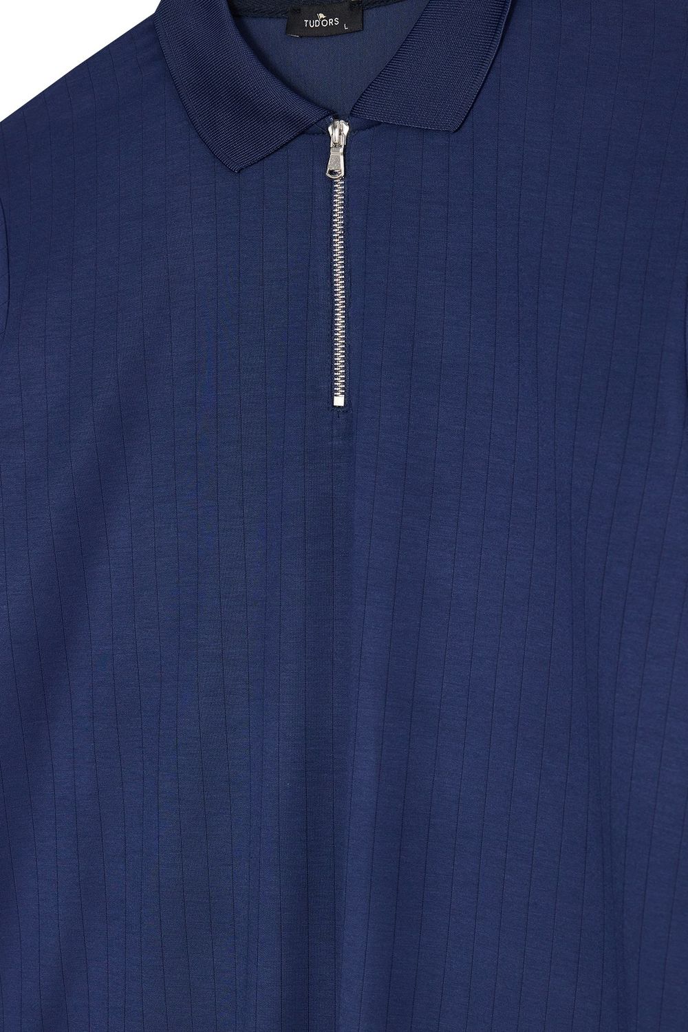 SLIM FIT LONG SLV STRIPED ZIPPER POLO COLLAR DEMBELE  T-SHIRT OYS