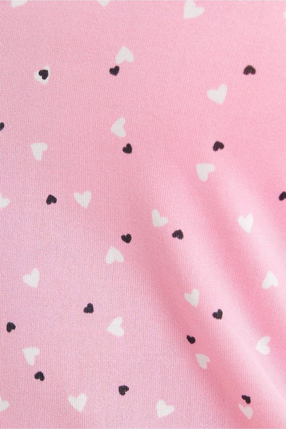 Kadın Standart Fit Normal Kesim İnce Askılı Geniş Yaka Baskılı Pembe Pijama