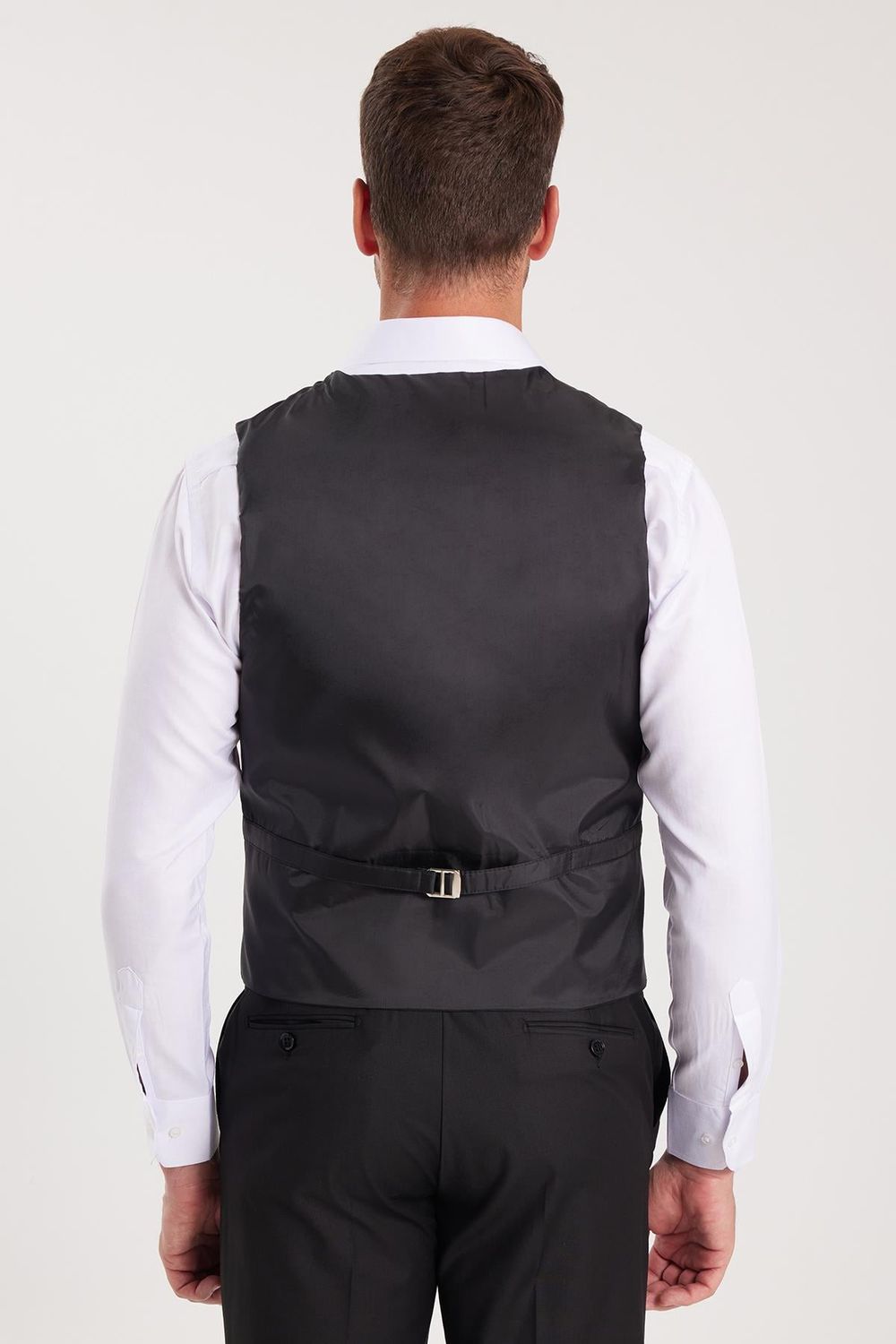 Slim Fit Düz Cepli Erkek Yelek