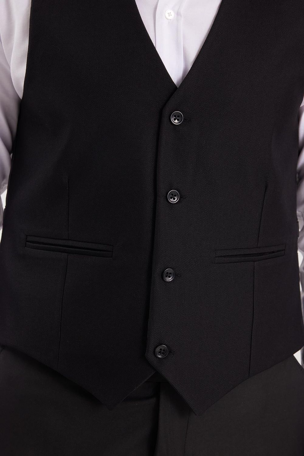 Slim Fit Düz Cepli Erkek Yelek