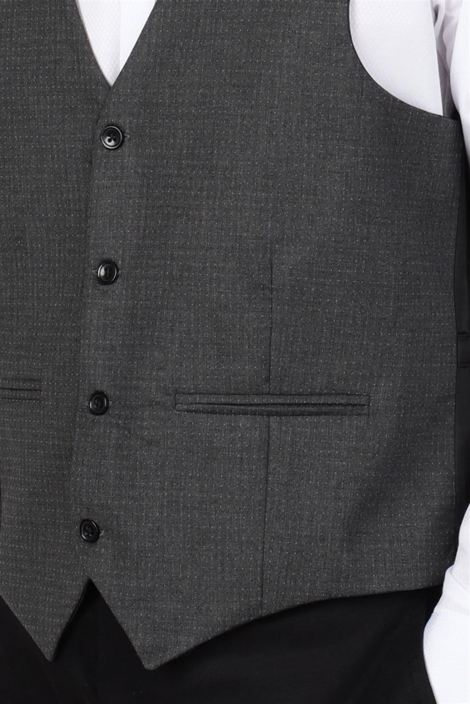 Slim Fit Çift Cep Flatolu Pensli Yelek