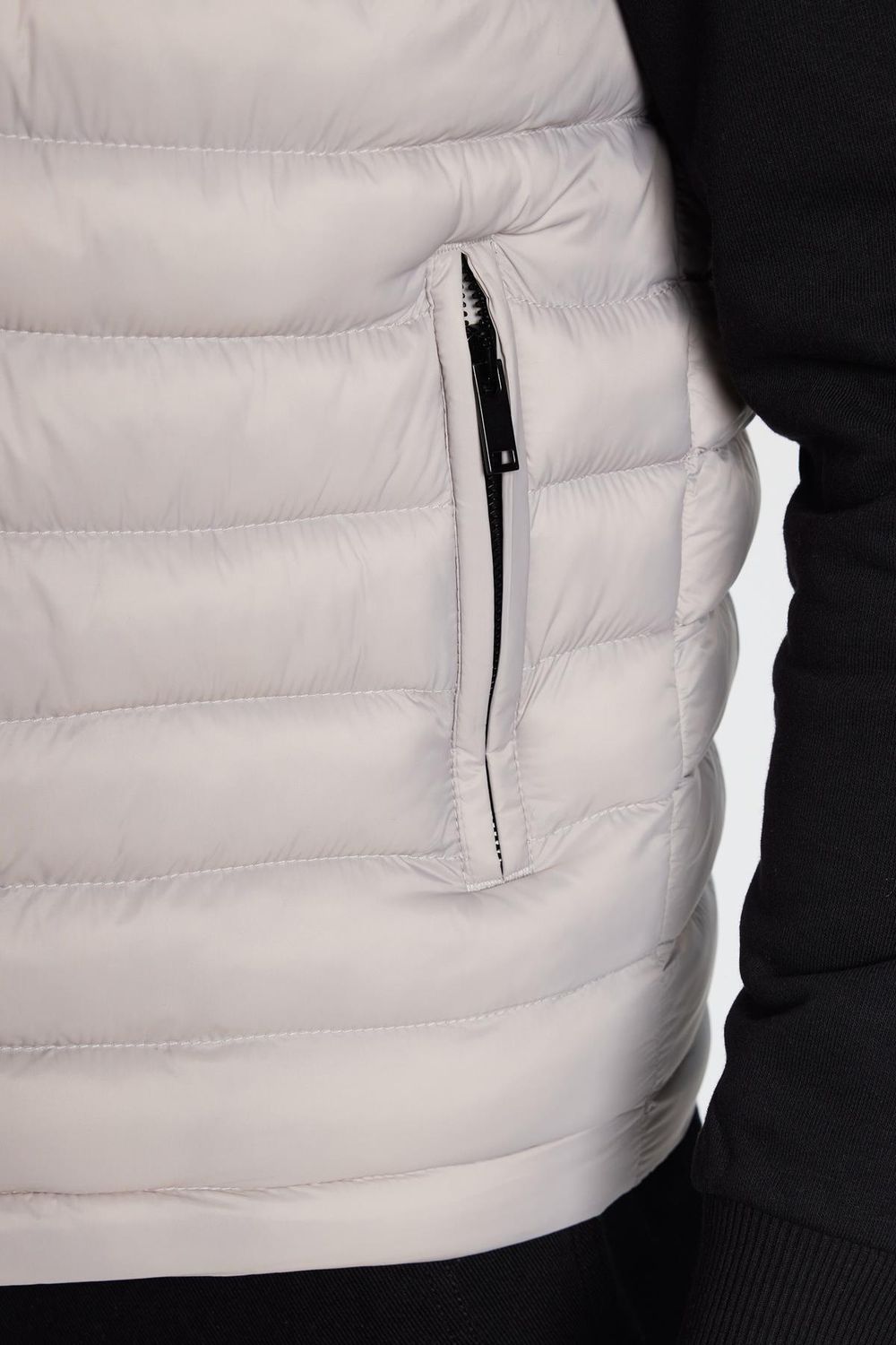 Erkek Slim Fit Dar Kesim Astarlı Rüzgar Geçirmez Cepli Taş Renk Çıkarılabilir Kapüşonlu Şişme Yelek