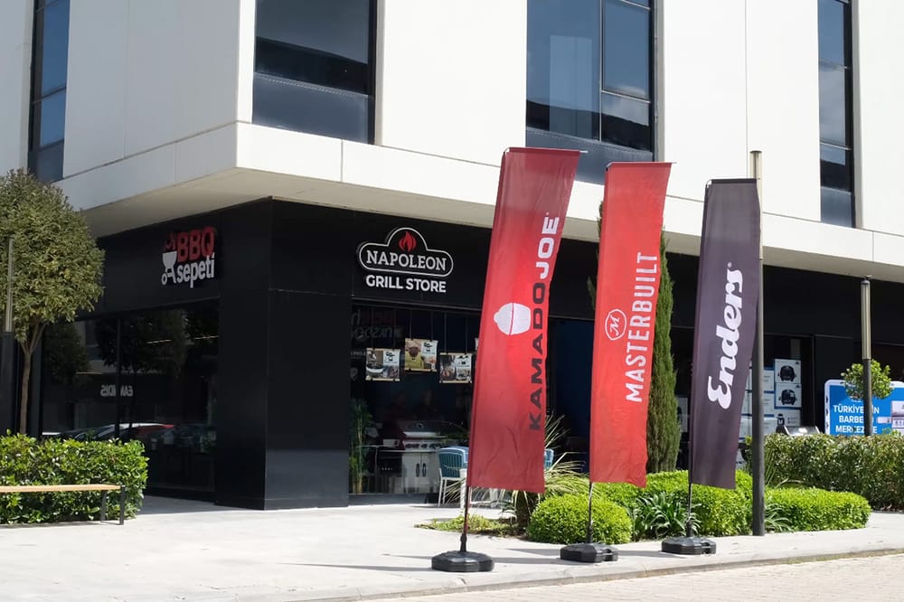 BBQSepeti Gaziemir İzmir mağaza dış görünümü ve giriş alanı