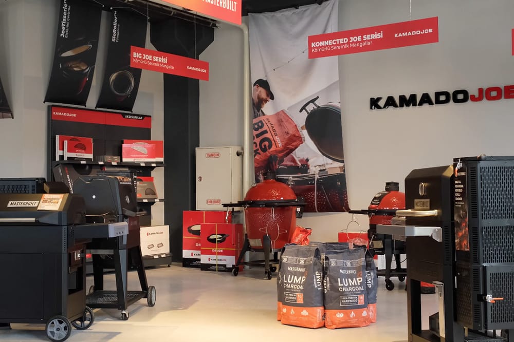 Kamado Joe seramik barbekü alanı detayı
