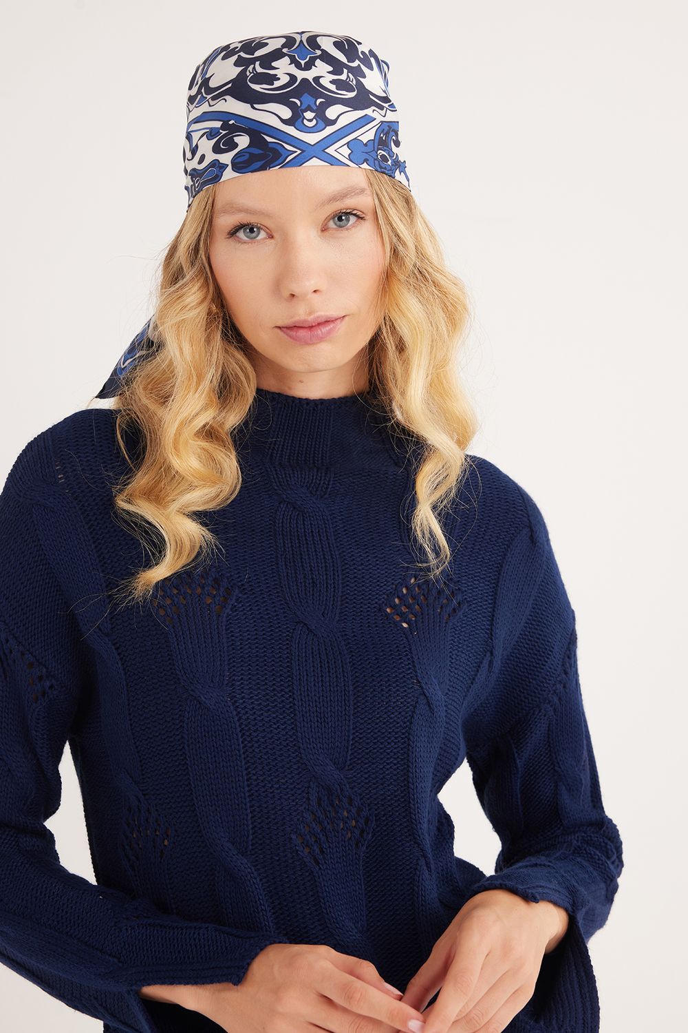 THREE PIECES KADIN KAZAK BL DESENLİ  20234525