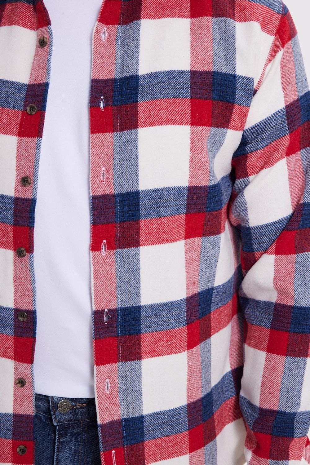 Erkek Slim Fit Dar Kesim Kareli Kışlık Oduncu Gömlek