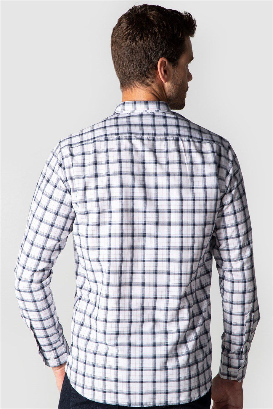 Klasik Fit Rahat Kesim Kareli Erkek Gömlek