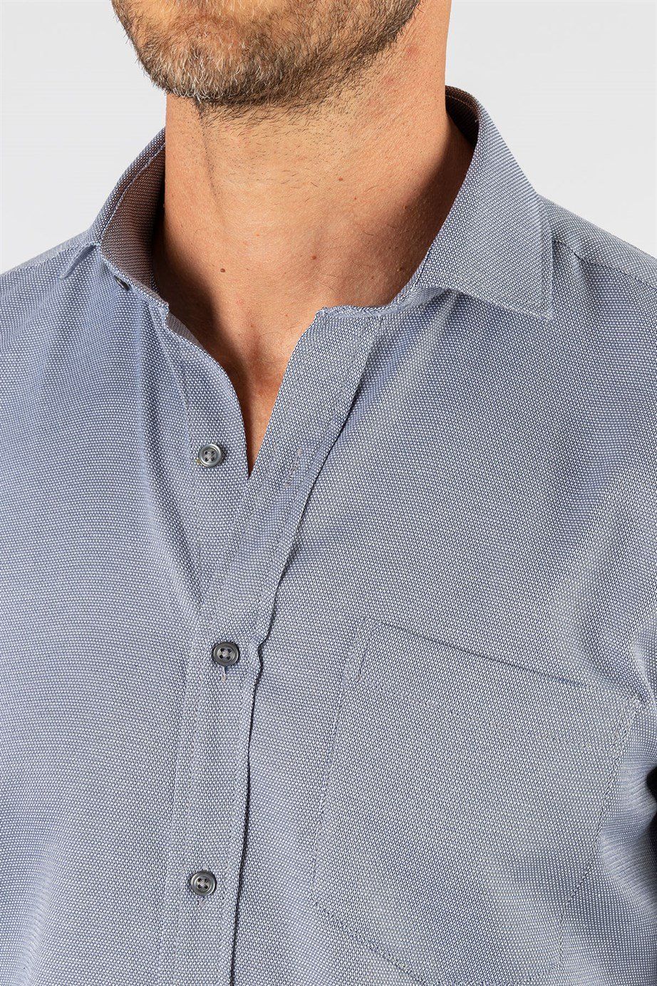 Klasik Fit Desenli Erkek Gömlek