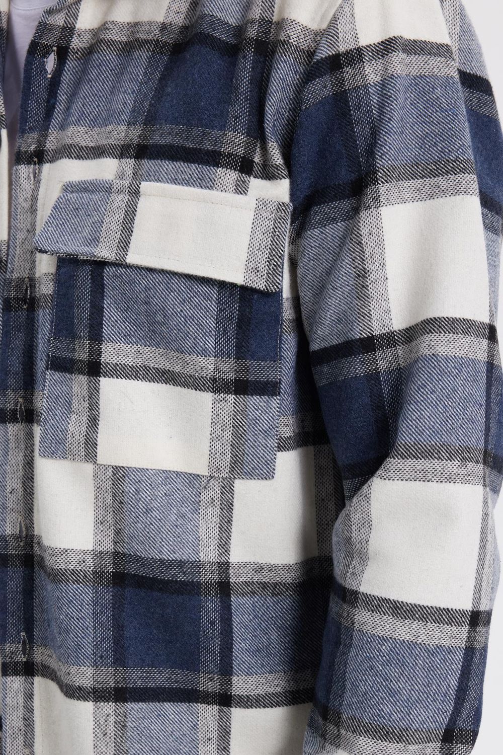 Erkek Regular Fit Klasik Kesim Çift Cep Kapaklı Kareli Oduncu Gömlek