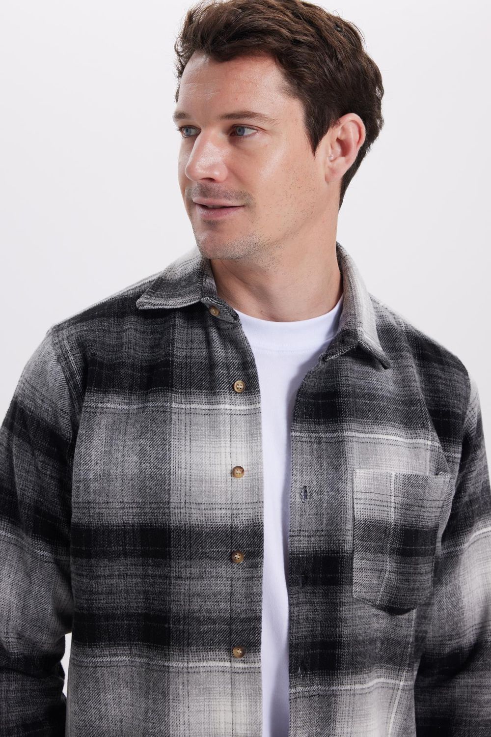 Erkek Regular Fit Rahat Kesim Kışlık Kareli Oduncu Gömlek