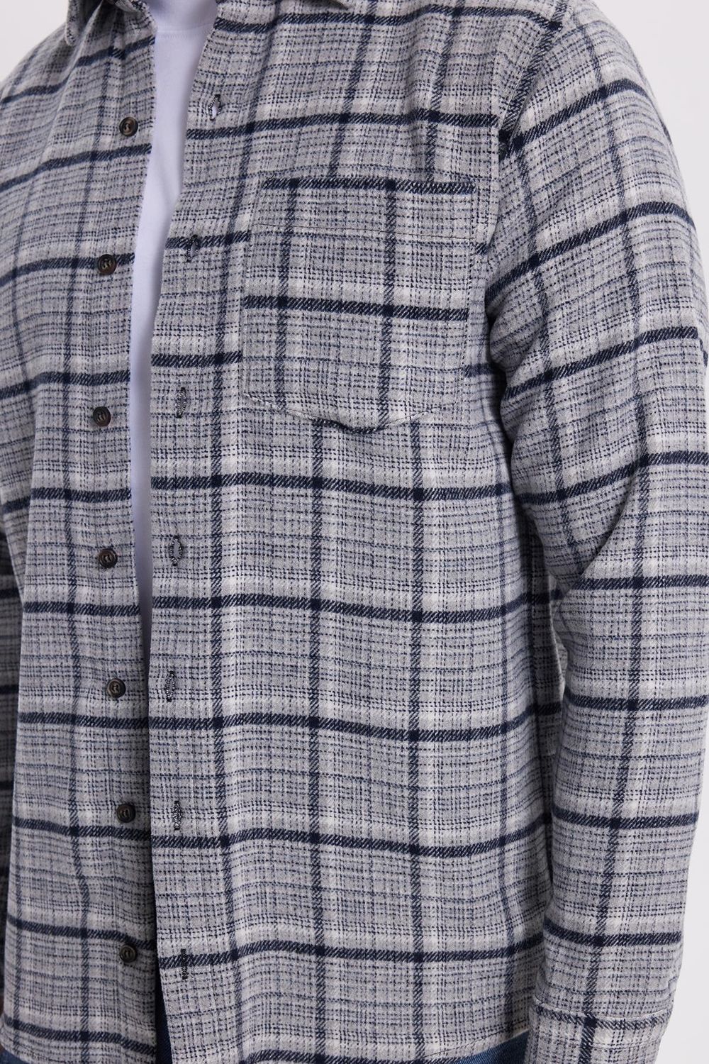 Erkek Regular Fit Rahat Kesim Kışlık Kareli Oduncu Gömlek