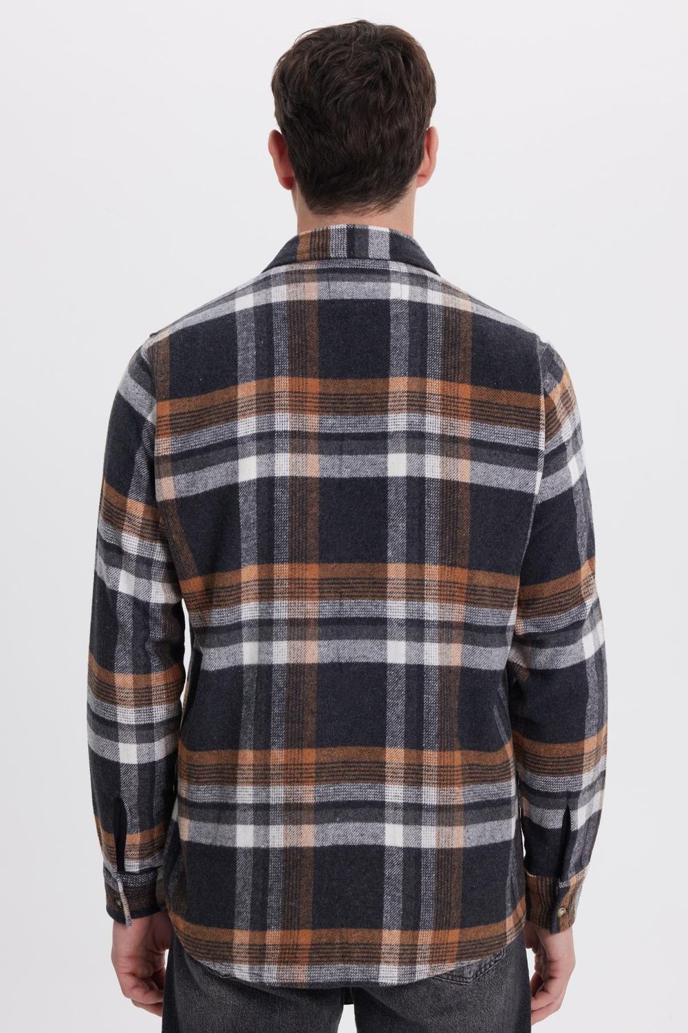 Erkek Regular Fit Rahat Kesim Kışlık Kareli Oduncu Gömlek