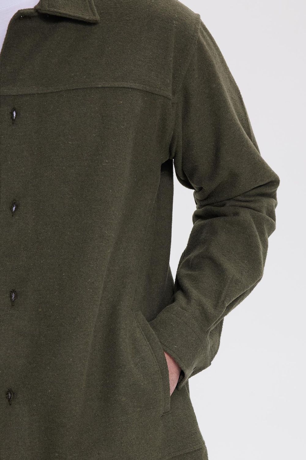 Erkek Relax Fit Rahat Kesim Yandan Flota Cep Oduncu Haki Ceket Mont Gömlek