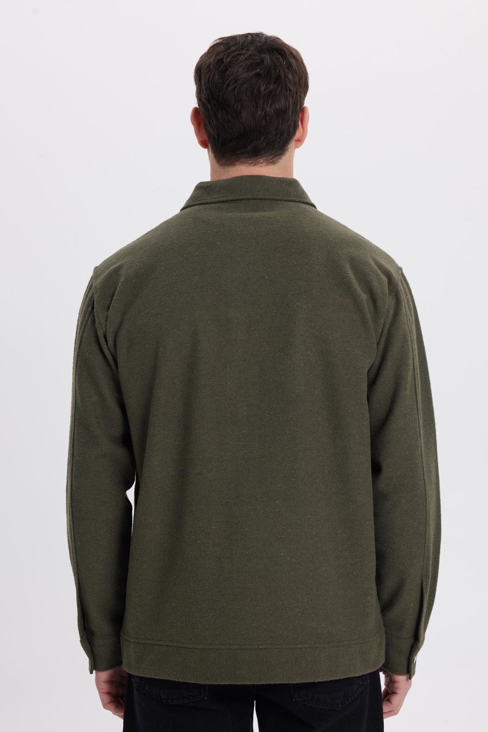 Erkek Relax Fit Rahat Kesim Yandan Flota Cep Oduncu Haki Ceket Mont Gömlek