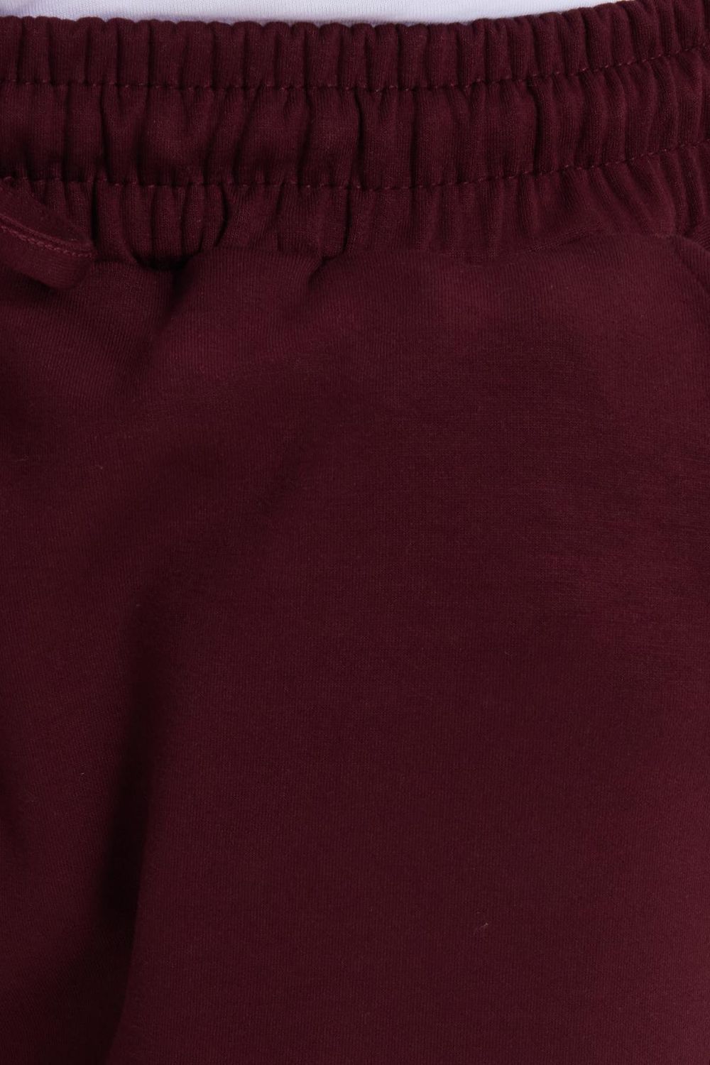 Erkek Slim Fit Dar Kesim Beli Bağcıklı 3 Cepli Geniş Paça Bordo Eşofman Altı