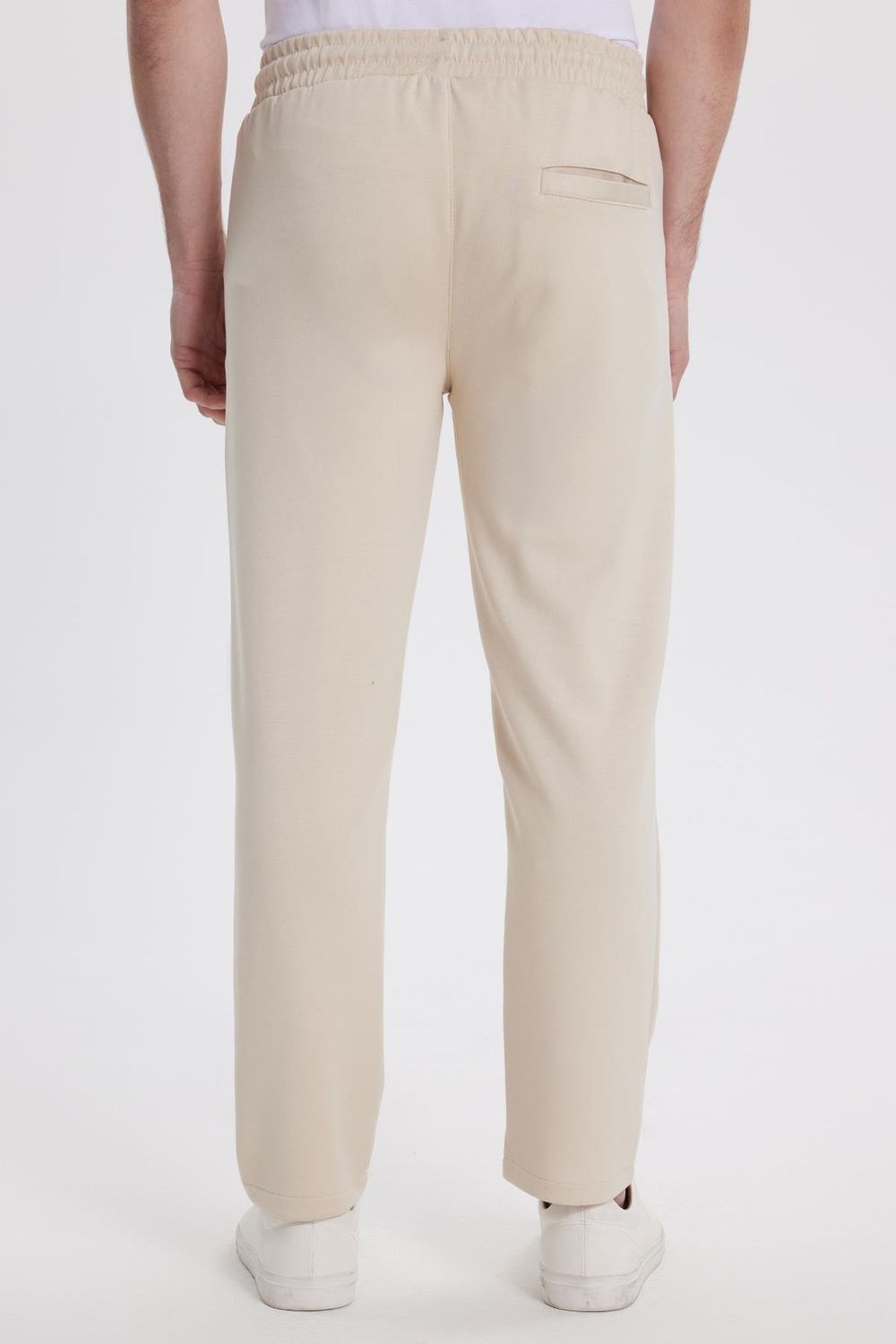 Erkek Slim Fit Dar Kesim Beli Bağcıklı 3 Cepli Geniş Paça Kemik Eşofman Altı