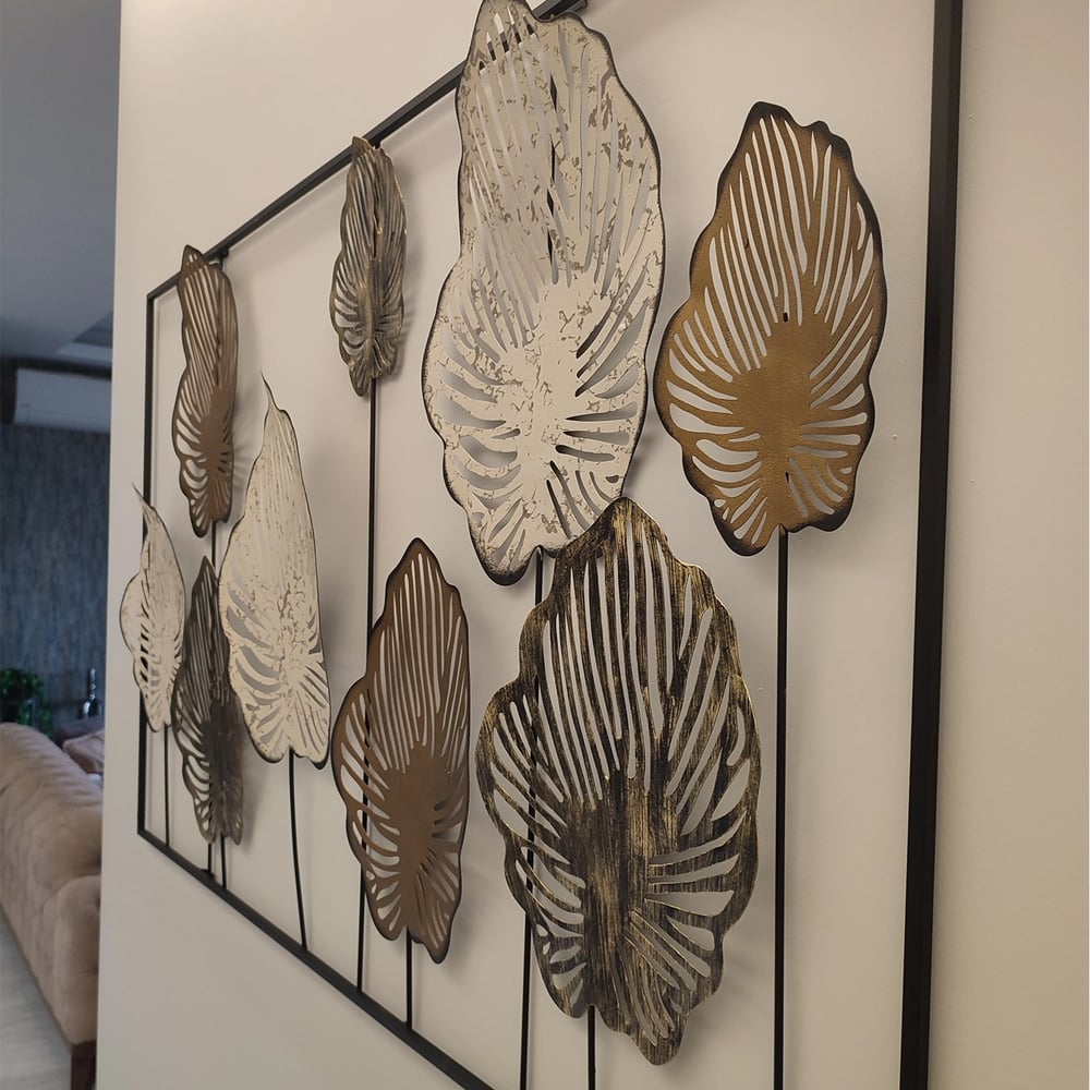 Hülya Ç. İçin Özel Olarak Hazırlanmış Duvar Dekoru, 140x85 cm Boyutlarında, Büyük Boy Metal Duvar Tablosu, Özel Üretim Yaldızlı Tablo