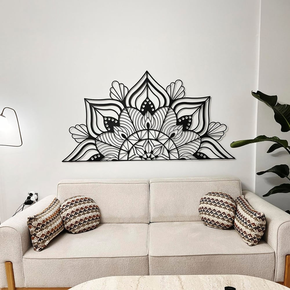 Yavuz K.....  İçin 180  x 90 Cm Özel Ölçü Mandala Metal Duvar Dekoru
