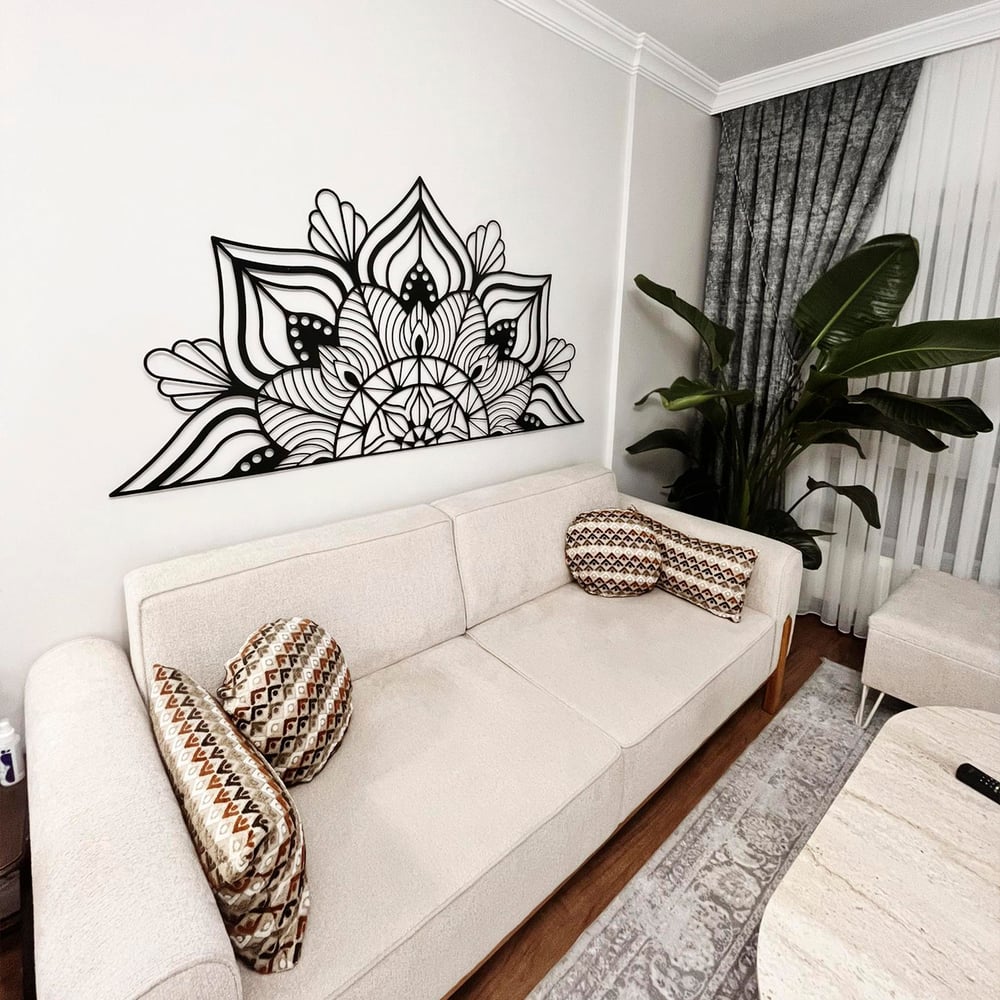 Yavuz K.....  İçin 180  x 90 Cm Özel Ölçü Mandala Metal Duvar Dekoru