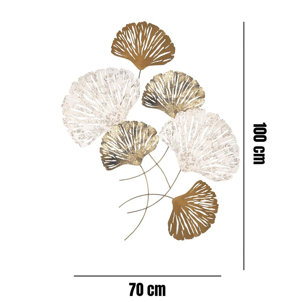 Zehra K. İçin Özelleştirilmiş 70x100 cm Özel Ölçü Yaprak Motifli Metal Duvar Süsü