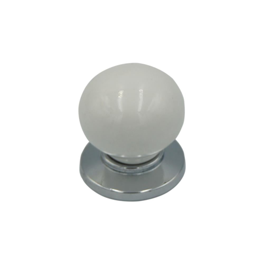  Porselen Düğme Kulp 30 mm Krom
