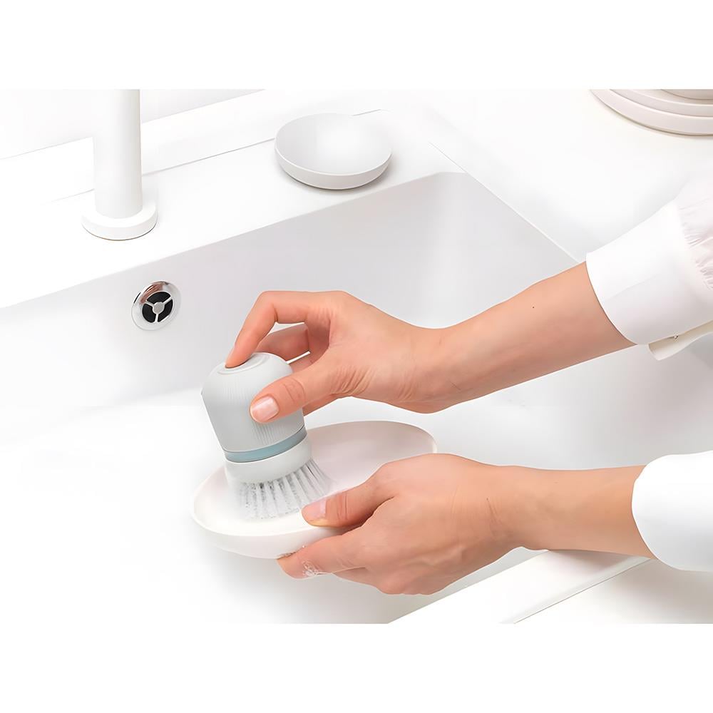 BRABANTİA Light Grey Sabun Hazneli Bulaşık Fırçası