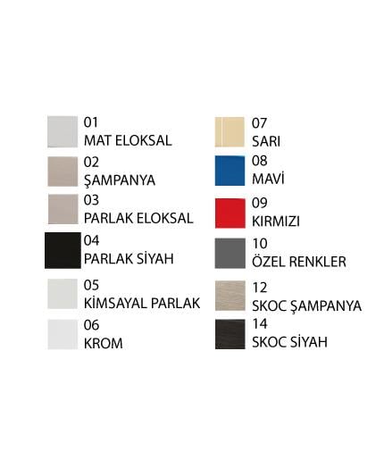 KR 102 Serisi Entegre Kulp 80 mm Antrasit
