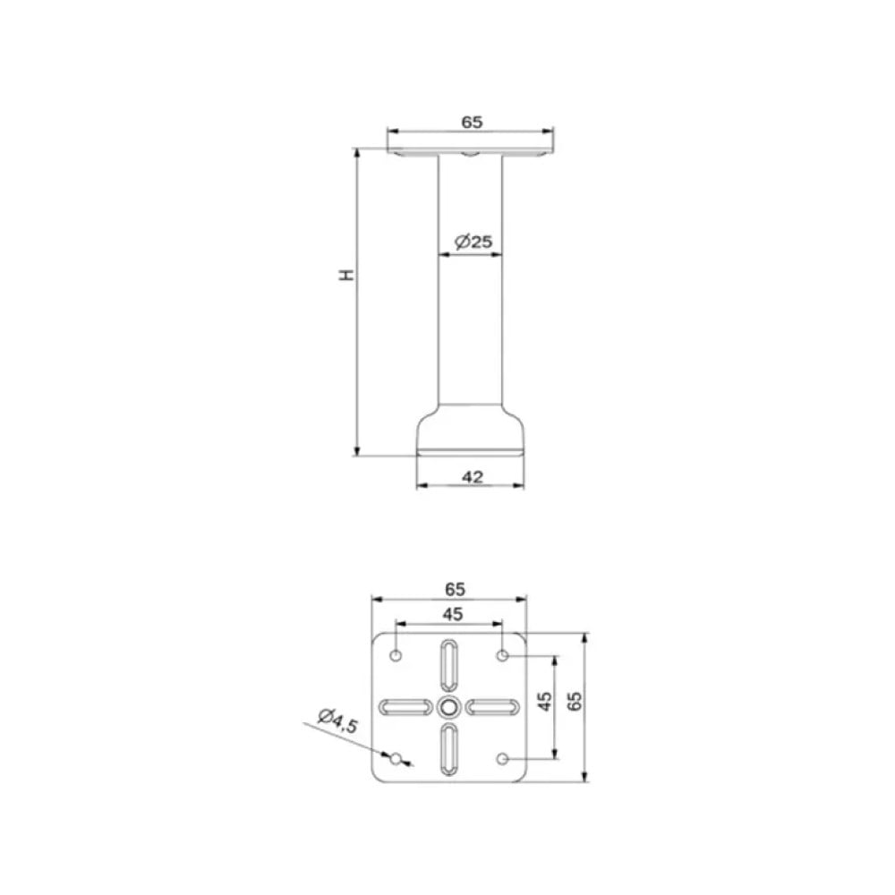 Macar Metal Ayak 150mm Antik Sarı