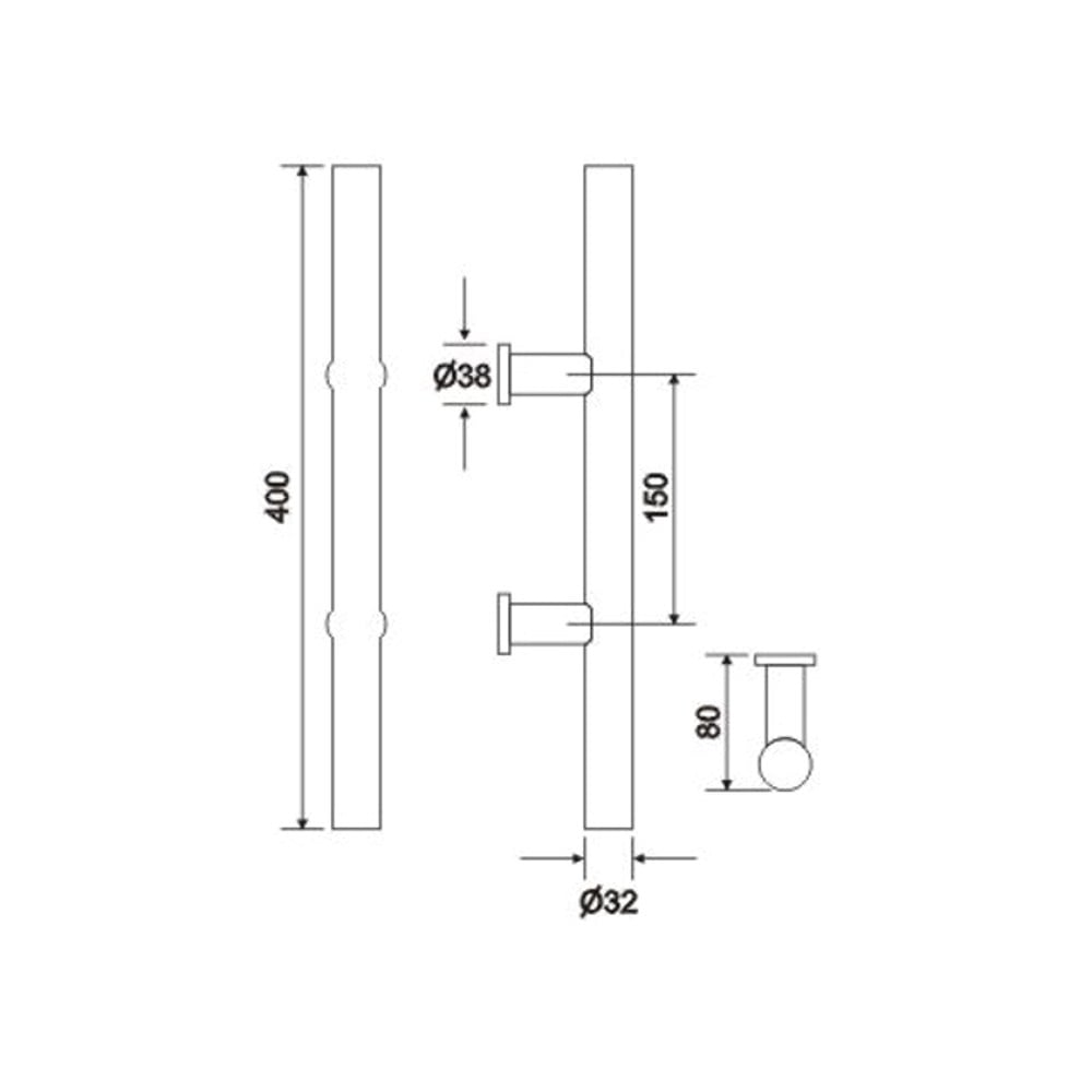SOHO Çekme Kol Pur Bronz 30X1000X1500MM