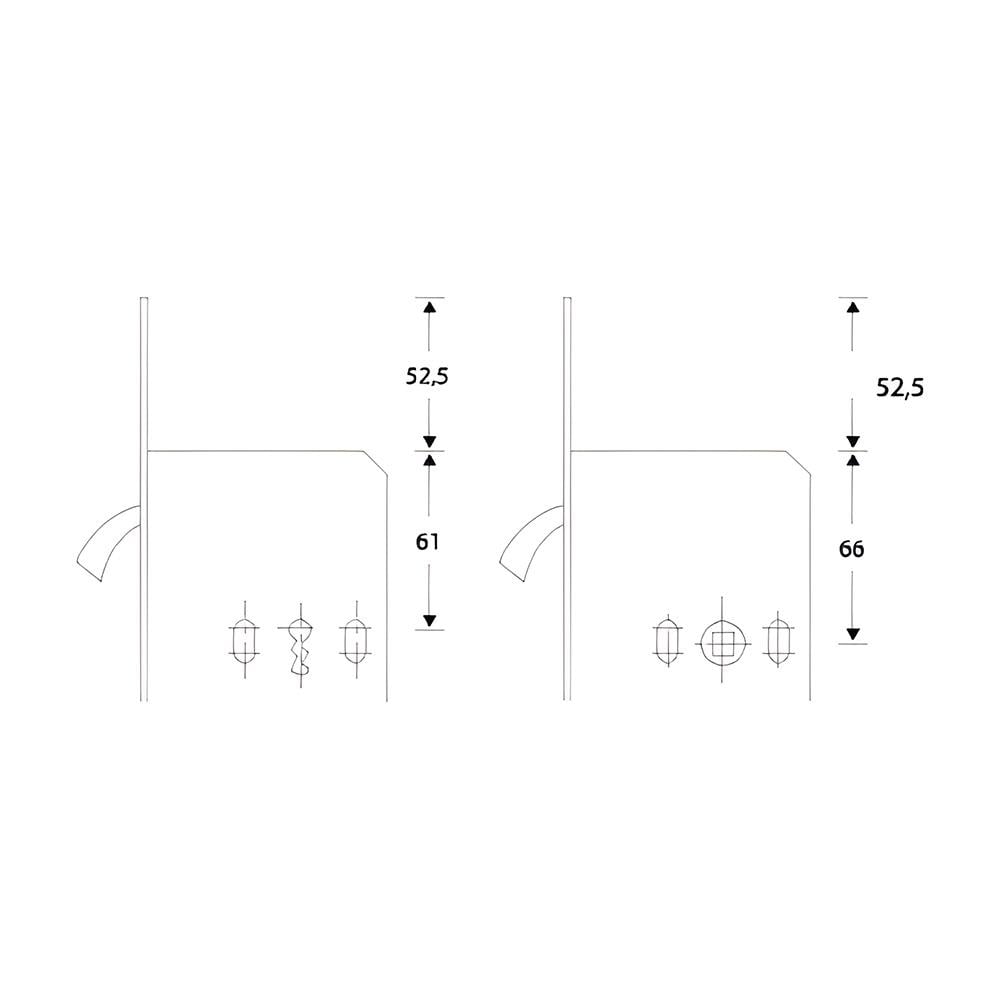 SSF S.72 Serisi Kayar Kapı Gömme Kilit Paslanmaz Banyo Tipi (WC) 55/20