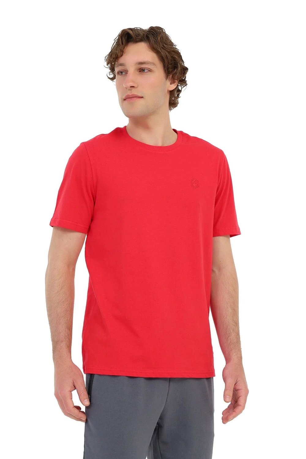Lumberjack MB CT102 C Nk T-Sh 6fx Kırmızı Erkek Kısa Kol T-shirt