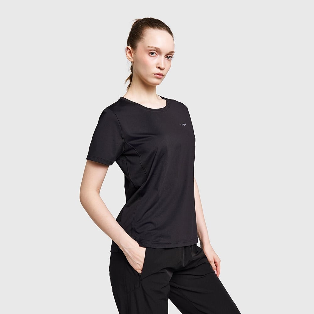 Lescon 26B-2003 Koşu Kısa Kol Siyah T-shirt 26BTBK002003